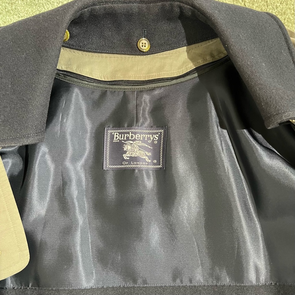 BURBERRY Double-Breasted Trench Coat with Removable Wool Lining EUC - Picture 8 of 16